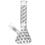 E420 Glow in the Dark Spike Leaf Bong - 10in