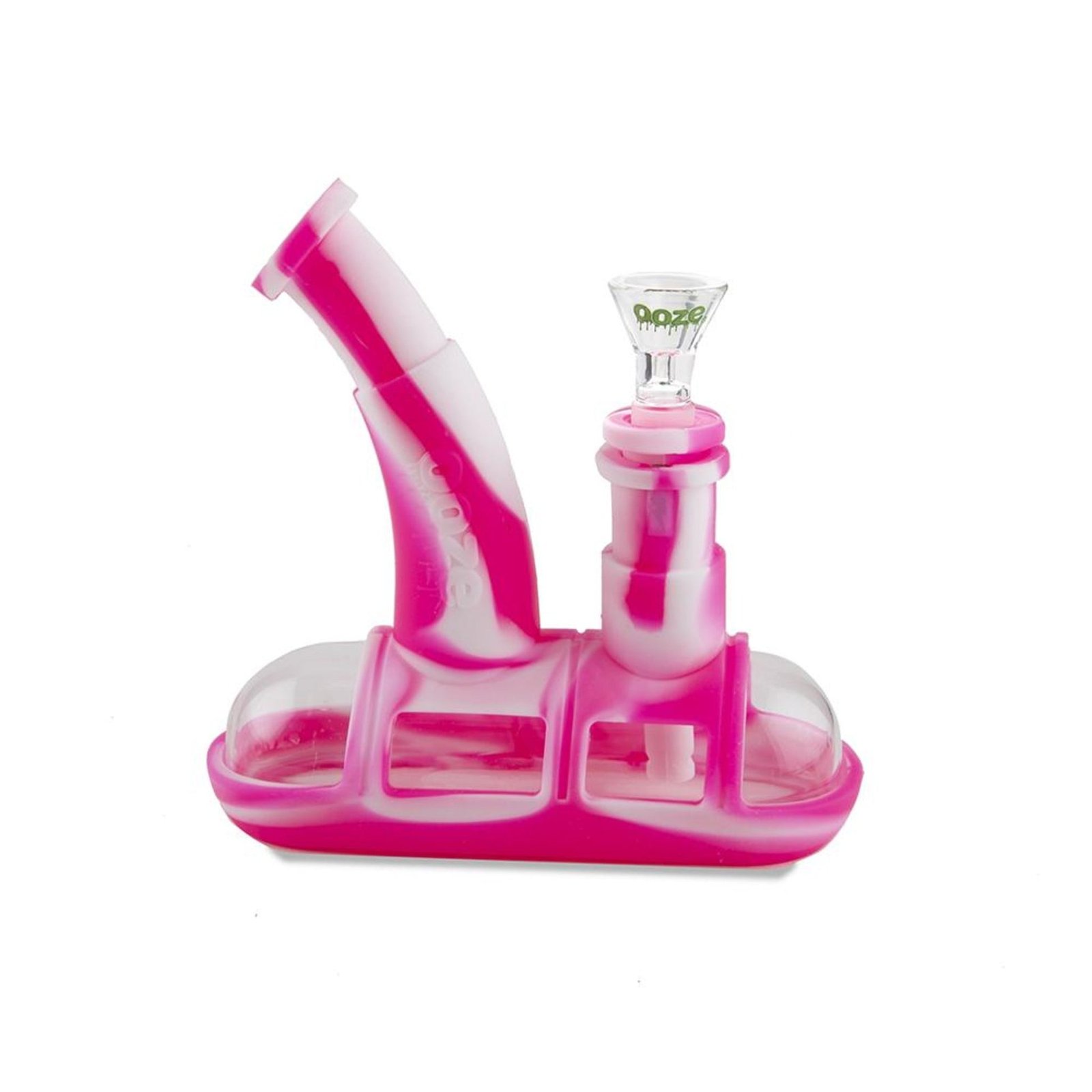 pink-ooze-steamboat-silicone-bubbler-7in-27931819802703 Ooze Steamboat Silicone Bubbler - 7in - Image 1