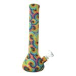 Psychedelic Silicone Beaker Bong - 13in